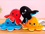 М'яка двостороння іграшка Восьминіг Changing color soft toys, Іграшка-перевертень, М'яка іграшка для дітей, фото 3