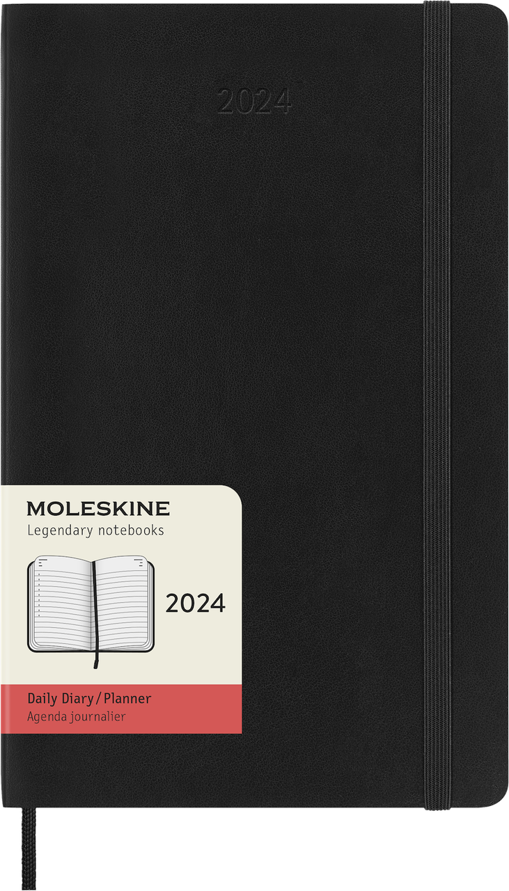 Щоденник Moleskine 2024 середній 13х21 см чорний м'яка обкладинка (8056598856514)