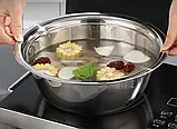 Кухонний набір терка, сито, ємність Stainless steel multifunctional basin, Овочерізка з друшляком, фото 6