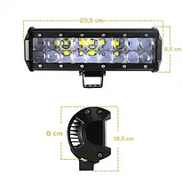 Автофара LED на дах (18 LED) 5D-54W-SPOT (235 х 70 х 80), LED балка на авто, Світлодіодна фара, фото 5