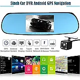 Автомобільний відеореєстратор DVR CT600 ANDROID на 2 камери, автореєстратор, реєстратор в авто, фото 3