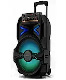 Переносна акумуляторна колонка з мікрофоном LiGE-1767 12"/USB/TF/FM/Bluetooth, Колонка-валіза, фото 3