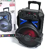 Переносна акумуляторна колонка з мікрофоном LiGE-1767 12"/USB/TF/FM/Bluetooth, Колонка-валіза, фото 8