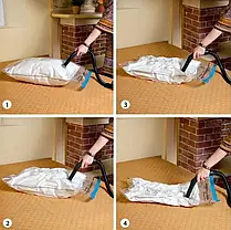 Вакуумні пакети для речей 60*80 см, Пакети для зберігання речей, Мішки вакуумні для одягу, Мішки вакуумні для одягу, фото 4