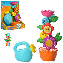 Водоспад іграшка для купання, квітка в горщику на присосках з лійкою 9909
