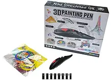 Ручка 3D акумуляторна з трафаретом K9902, 3D ручка для малювання, 3 д ручка, фото 3