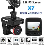 Автомобільний відеореєстратор DVR + Антирадар / X7, Відеореєстратор в авто, Антирадар в машину, фото 3