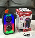 Портативна колонка Kimiso QS-2303 TF/USB/FM/Bluetooth/TWS/підсвічування, Блютуз акустика, фото 2