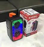 Портативна колонка Kimiso QS-2303 TF/USB/FM/Bluetooth/TWS/підсвічування, Блютуз акустика, фото 5