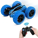 Машинка-перевертиш Stunt Car Синя, Трюковий всюдихід на радіокеруванні, Машинка на пульті управління, фото 2