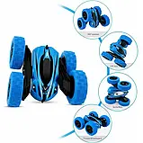 Машинка-перевертиш Stunt Car Синя, Трюковий всюдихід на радіокеруванні, Машинка на пульті управління, фото 5