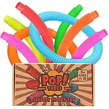 Розвиваючі сенсорні трубки Pop Tops, Іграшка антистрес, Дитяча сенсорна гофра, Дитяча сенсорна гофра, фото 4