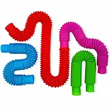 Розвиваючі сенсорні трубки Pop Tops, Іграшка антистрес, Дитяча сенсорна гофра, Дитяча сенсорна гофра, фото 7