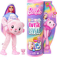 Лялька Барбі Сюрприз у костюмі рожевого Ведмедика  Змінює колір Barbie Cutie Reveal Doll