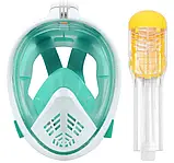 Підводна маска ЗЕЛЕНА S/M, Маска для підводного плавання EasyBreath, Маска для снорклінгу, Маска для снорклінгу, фото 7