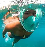 Підводна маска ЗЕЛЕНА S/M, Маска для підводного плавання EasyBreath, Маска для снорклінгу, Маска для снорклінгу, фото 9