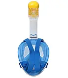 Підводна маска СИНЯ L/XL, Маска для підводного плавання EasyBreath, Маска для снорклінгу, Маска для снорклінгу, фото 2