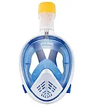 Підводна маска СИНЯ L/XL, Маска для підводного плавання EasyBreath, Маска для снорклінгу, Маска для снорклінгу, фото 3