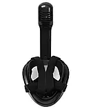Підводна маска ЧОРНА S/M, Маска для підводного плавання EasyBreath, Маска для снорклінгу, Маска для снорклінгу, фото 2