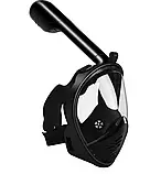 Підводна маска ЧОРНА S/M, Маска для підводного плавання EasyBreath, Маска для снорклінгу, Маска для снорклінгу, фото 3