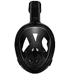 Підводна маска ЧОРНА S/M, Маска для підводного плавання EasyBreath, Маска для снорклінгу, Маска для снорклінгу, фото 4