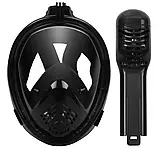 Підводна маска ЧОРНА S/M, Маска для підводного плавання EasyBreath, Маска для снорклінгу, Маска для снорклінгу, фото 5