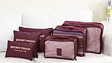 Набір дорожніх органайзерів Secret Pouch СИНІЙ, Органайзер для речей 6 в 1, фото 4