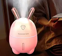 Міні зволожувач-нічник Rabbit РОЖЕВИЙ, Зволожувач повітря-лампа, Дифузор для дому, Дифузор для дому, фото 5