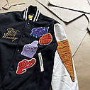 Бомбер чорний бейсбольний Varsity Jacket Baseball Jacket Стефан Каррі куртка вітровка НБА, фото 10