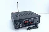 Підсилювач звуку AV-326 BT, Підсилювач потужності звуку UKC, Двоканальний підсилювач, фото 7
