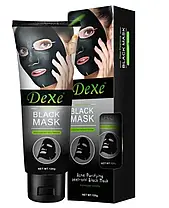 Очищувальна чорна маска для обличчя DEXE Black Mask, Маска для обличчя від чорних цяток, фото 3