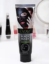 Очищувальна чорна маска для обличчя DEXE Black Mask, Маска для обличчя від чорних цяток, фото 5