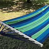 Гамак із планкою 80*200 см синій, Підвісний гамак, фото 7