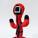 Танцюючий кактус "Гра в кальмара" охоронець квадрат, Іграшка кактус-повторюшка, Інтерактивна м'яка іграшка, фото 4