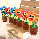 Електрична танцююча співоча квітка-саксофоніст Помаранчевий, Музична дитяча іграшка, фото 2