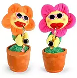 Електрична танцююча співоча квітка-саксофоніст Помаранчевий, Музична дитяча іграшка, фото 4