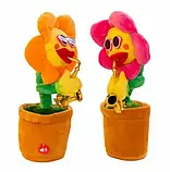 Електрична танцююча співоча квітка-саксофоніст Помаранчевий, Музична дитяча іграшка, фото 7