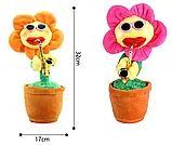 Електрична танцююча співоча квітка-саксофоніст Помаранчевий, Музична дитяча іграшка, фото 8