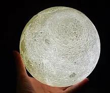 Настільний світильник Magic 3D Moon Light 18 см, 3d світильник місяць, Лампа нічник, 3d світильник місяць, фото 5