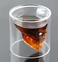Склянка для віскі Череп, Склянка з подвійним дном, 3D склянка для напоїв, фото 3