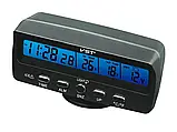 Годинник автомобільний VST 7045, Годинник з термометром в авто, фото 6
