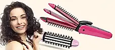 Багатофункціональна випрямляч для волосся Nova 3 в 1 Hair Care Stylers, Плойка-стайлер, фото 4