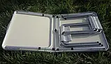 Стіл алюмінієвий валіза для пікніка зі стільцями ОРАНЖЕВИЙ, Розкладний туристичний стіл, фото 7