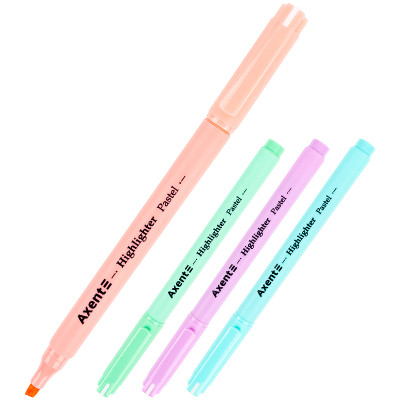 Маркер Axent Highlighter Pastel 2-4 мм клиноподібний з 4-х кольорів (2533-40-A)