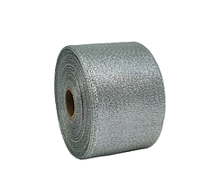 Парчова стрічка з срібною ниткою, ширина 5 см, колір-срібло, метр, Сріблястий