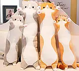 М'яка іграшка-подушка Кіт коричневий 50 см, Іграшка-антистрес, Плюшева іграшка, фото 6