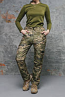 Женские теплые брюки Conqueror зеленый пиксель TOS