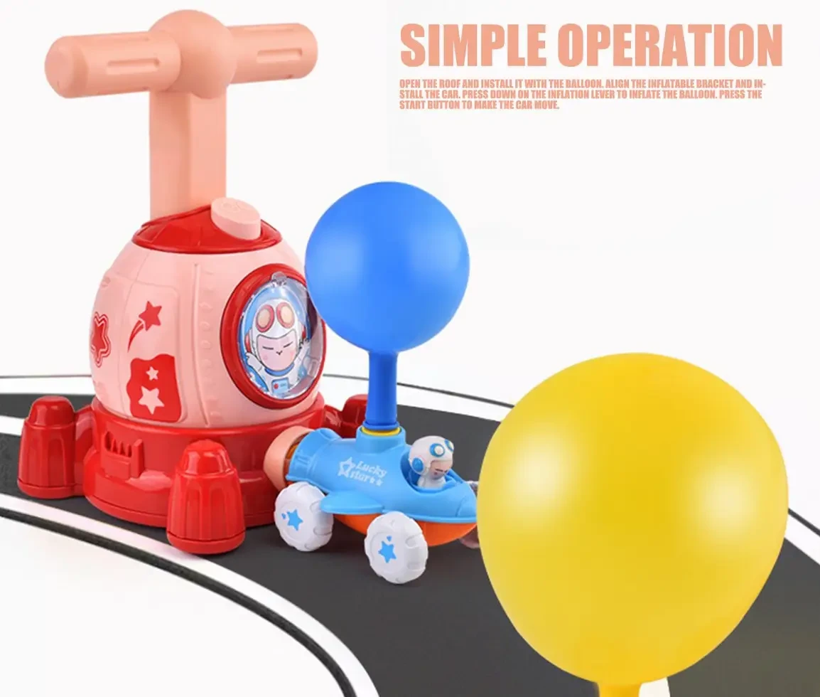 Машинка с шариками Воздушные Гонки HX1810-1 | Интерактивная игрушка Baloon Car | Аэромобиль - фото 5 - id-p1419795496