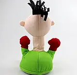 М'яка іграшка-антистрес PUNCH ME "Вдар мене" Зелена, Смішна іграшка на присосках, фото 3