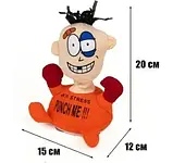 М'яка іграшка-антистрес PUNCH ME "Вдар мене" Помаранчева, Смішна іграшка на присосках, фото 2